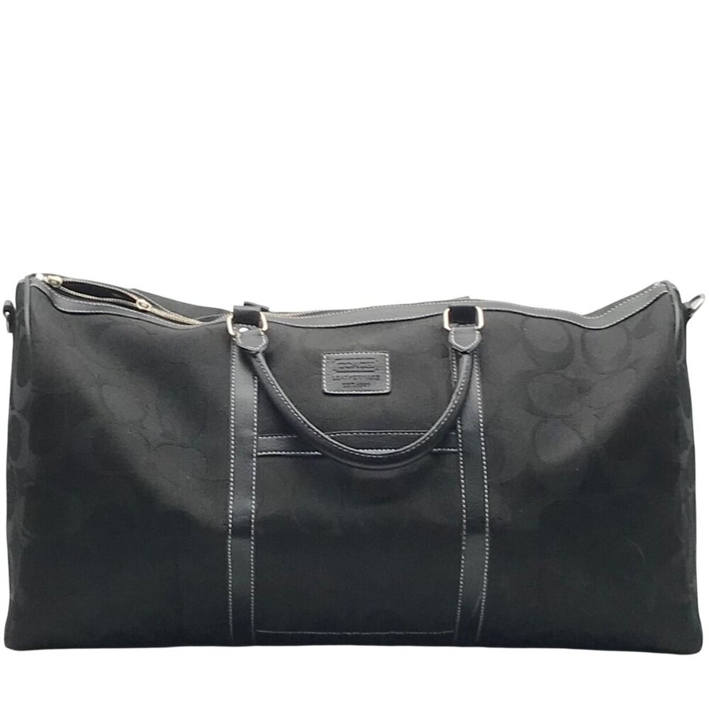 Coach Black Signature Canvas Weekender Duffel